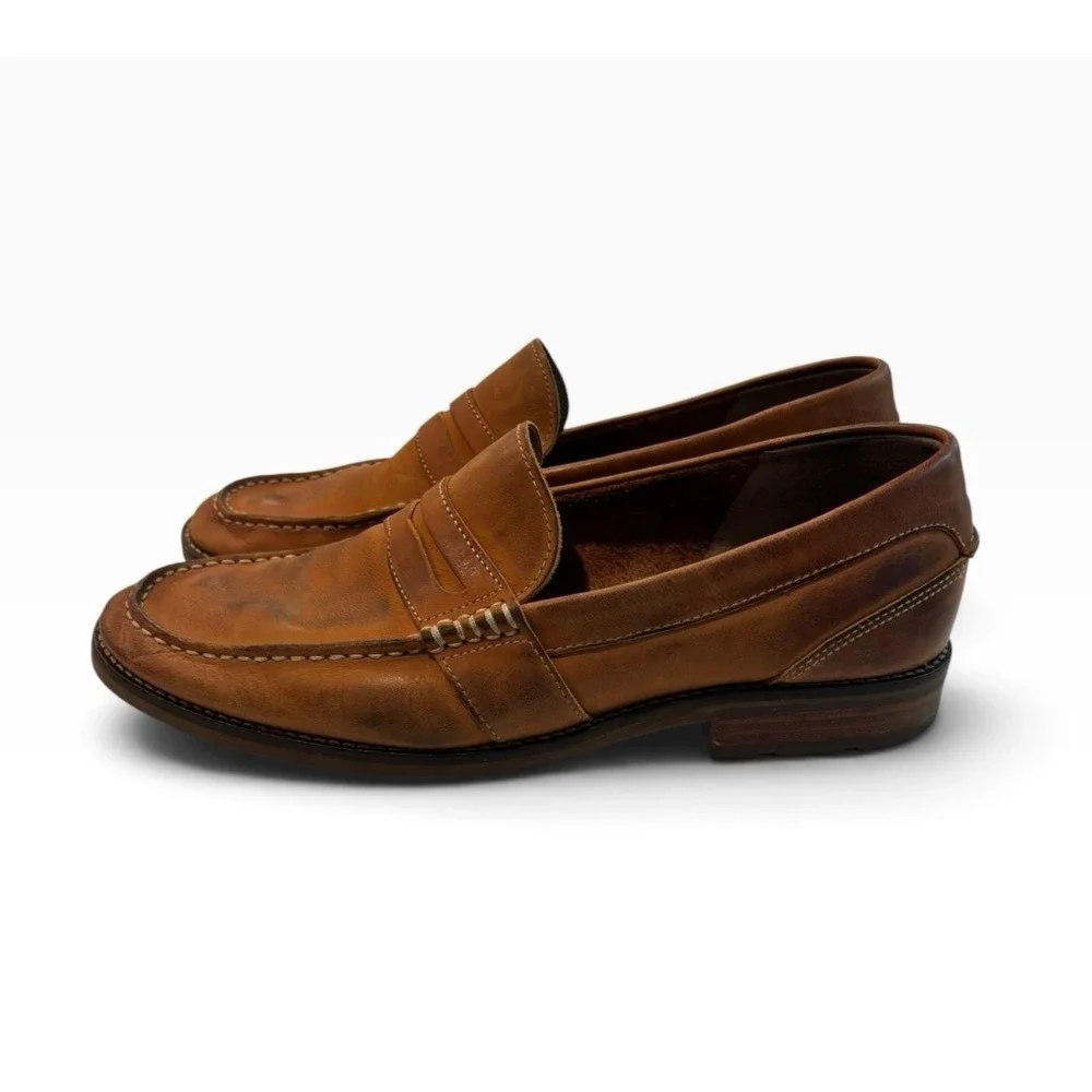 Sperry Men's Brown Leather Penny Loafer Slip-On Casual Shoes Mens 12 STS18717